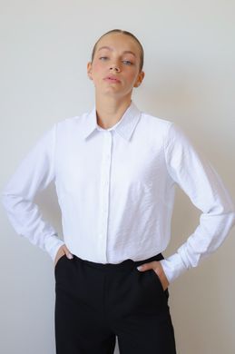 Блуза довгий рукав, подовжена, білий