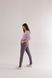 Брюки завужені з високою талією, клітина бузкова