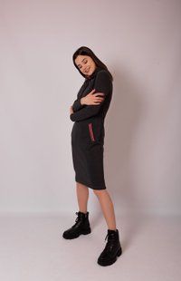 Сукня джинс спортивна з кишенею-лампасом